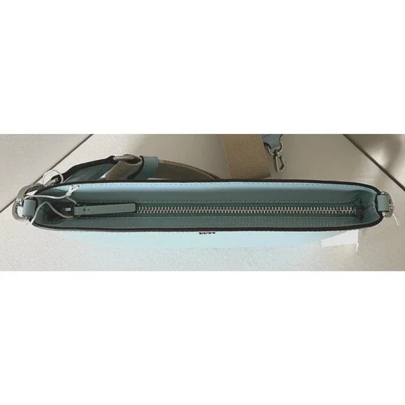 New Tory Burch Blake Patent Swingpack Crossbody Leather Angel Blue - Picture 4 of 6